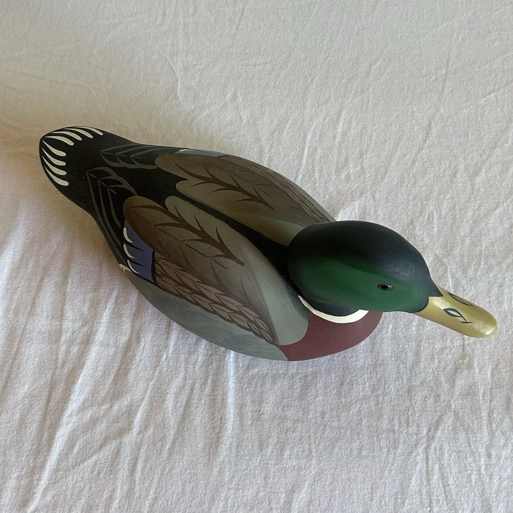 Vintage Hornick Bros Stoney Point Widgeon Duck Decoy Signed Raymond Hornick 1981
